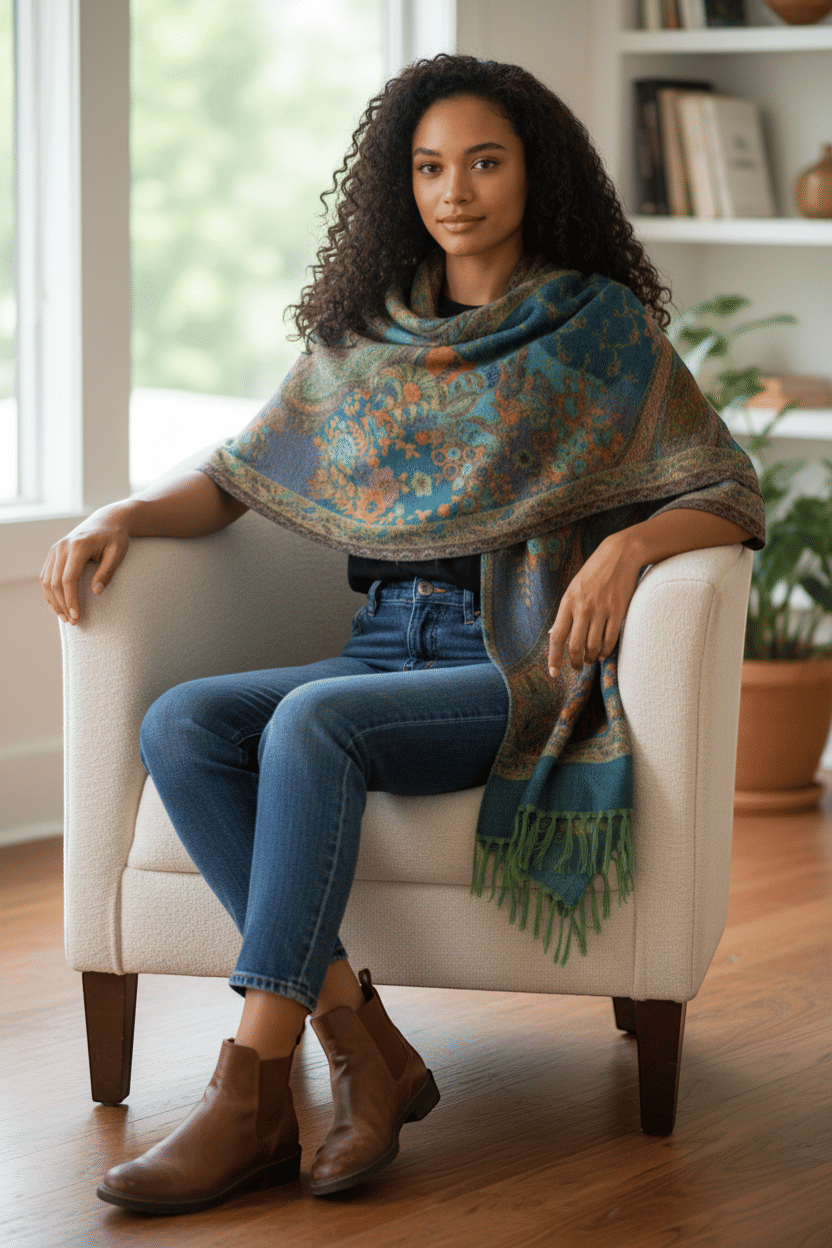 Embroidery Design Shawl